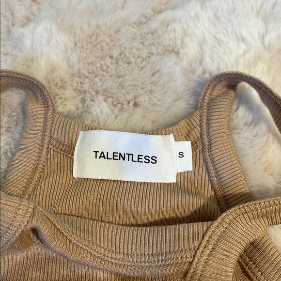 Tan Ribbed Women's Top - Picture 2 of 2